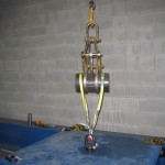 Testing a round stock gripper.